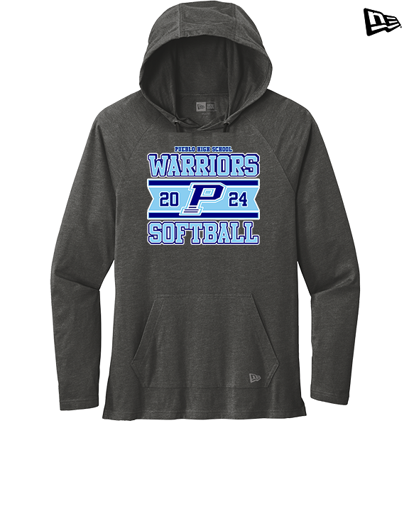 Pueblo Athletic Booster Softball Stamp - New Era Tri-Blend Hoodie