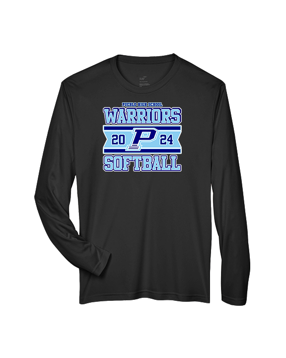 Pueblo Athletic Booster Softball Stamp - Performance Longsleeve