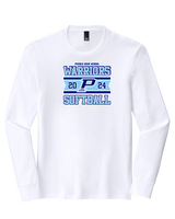 Pueblo Athletic Booster Softball Stamp - Tri-Blend Long Sleeve