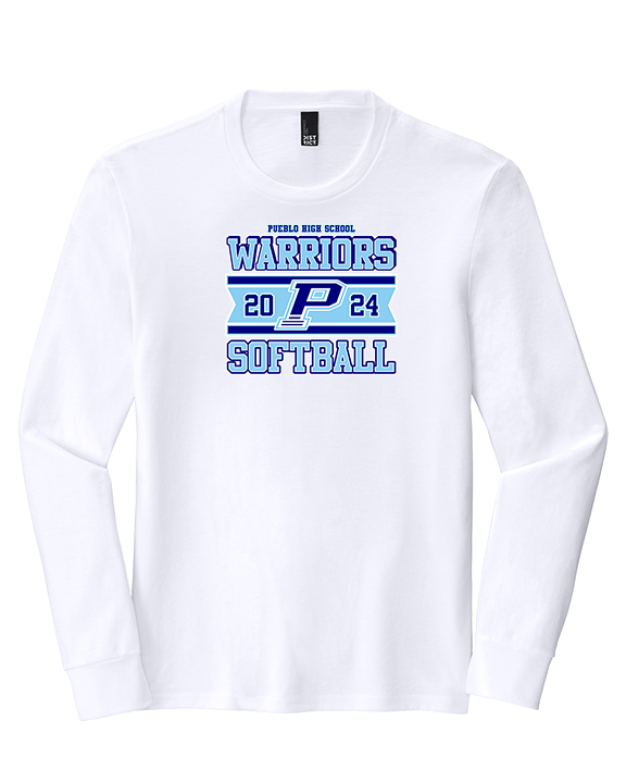 Pueblo Athletic Booster Softball Stamp - Tri-Blend Long Sleeve