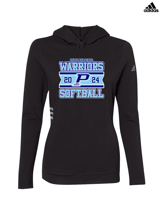 Pueblo Athletic Booster Softball Stamp - Womens Adidas Hoodie