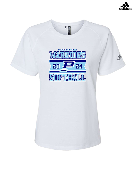 Pueblo Athletic Booster Softball Stamp - Womens Adidas Performance Shirt