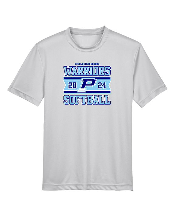 Pueblo Athletic Booster Softball Stamp - Youth Performance Shirt