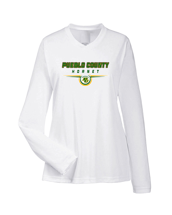 Pueblo County HS Football Design - Womens Performance Longsleeve