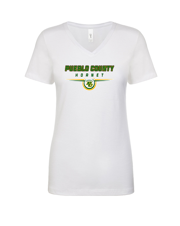 Pueblo County HS Football Design - Womens Vneck