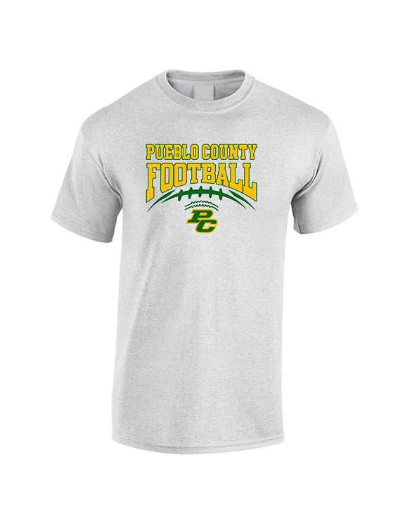 Pueblo County HS Football Football - Cotton T-Shirt
