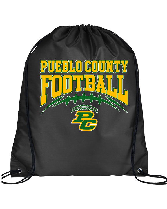 Pueblo County HS Football Football - Drawstring Bag
