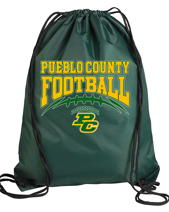 Pueblo County HS Football Football - Drawstring Bag