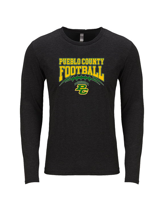 Pueblo County HS Football Football - Tri-Blend Long Sleeve