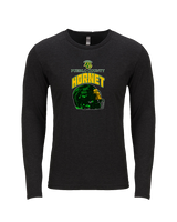 Pueblo County HS Football Helmet - Tri-Blend Long Sleeve