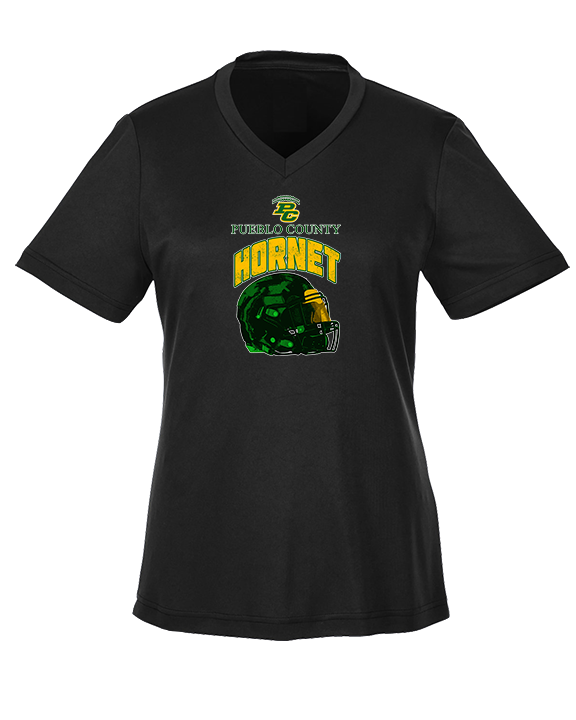 Pueblo County HS Football Helmet - Womens Performance Shirt