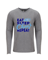 Pueblo HS Cheer Eat Sleep Cheer - Tri-Blend Long Sleeve