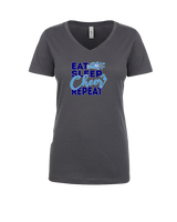 Pueblo HS Cheer Eat Sleep Cheer - Womens Vneck
