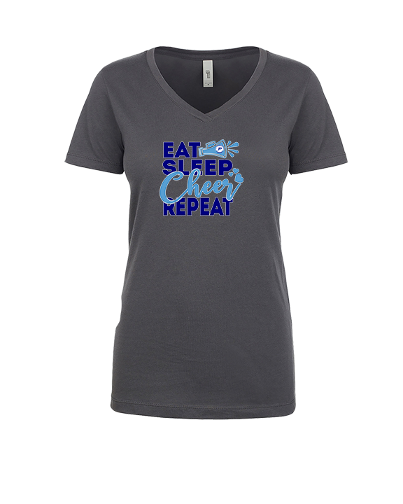 Pueblo HS Cheer Eat Sleep Cheer - Womens Vneck