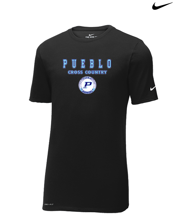 Pueblo HS Cross Country Block - Mens Nike Cotton Poly Tee