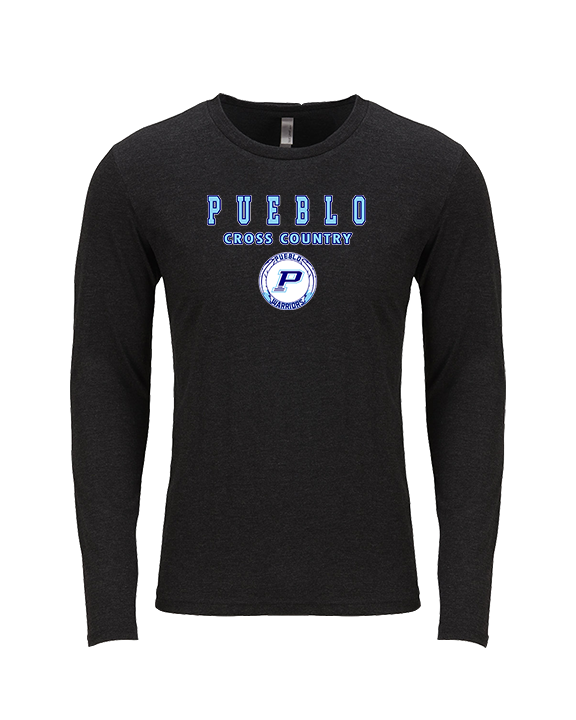 Pueblo HS Cross Country Block - Tri-Blend Long Sleeve