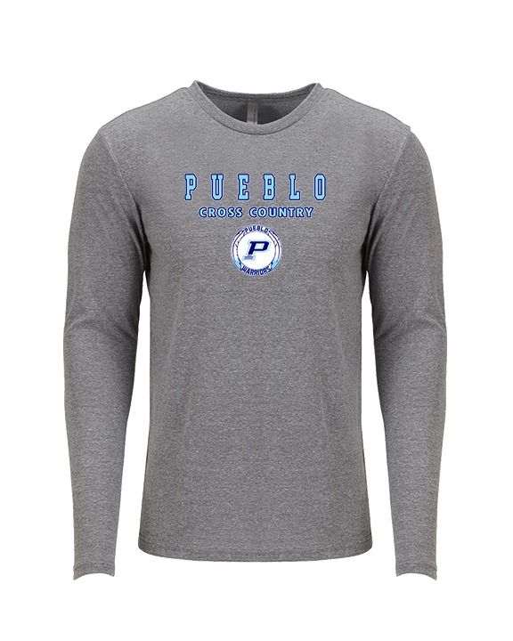 Pueblo HS Cross Country Block - Tri-Blend Long Sleeve