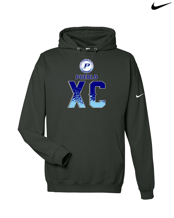 Pueblo HS Cross Country XC Splatter - Nike Club Fleece Hoodie