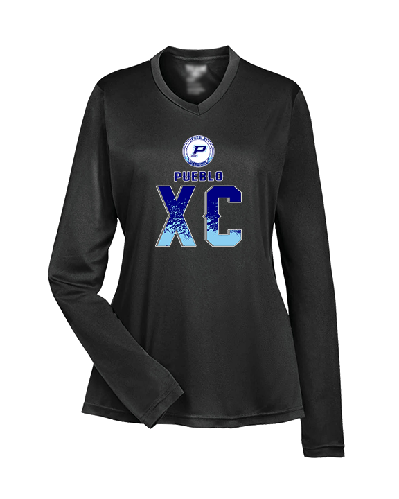 Pueblo HS Cross Country XC Splatter - Womens Performance Longsleeve