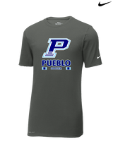 Pueblo HS Girls Soccer Stacked - Mens Nike Cotton Poly Tee