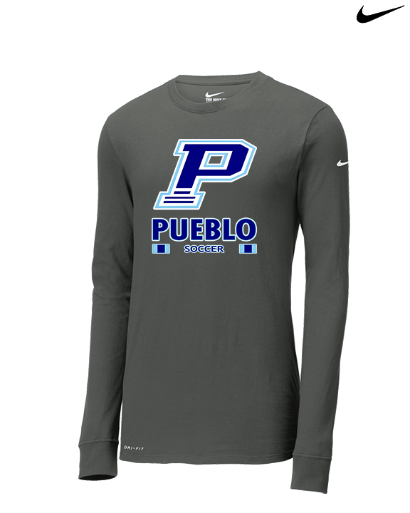 Pueblo HS Girls Soccer Stacked - Mens Nike Longsleeve