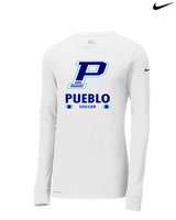 Pueblo HS Girls Soccer Stacked - Mens Nike Longsleeve