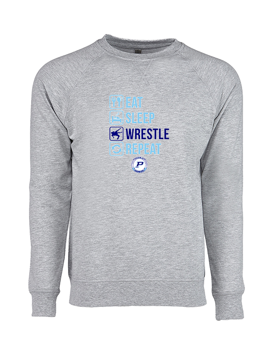 Pueblo HS Wrestling Eat Sleep Wrestle - Crewneck Sweatshirt