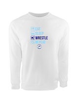 Pueblo HS Wrestling Eat Sleep Wrestle - Crewneck Sweatshirt