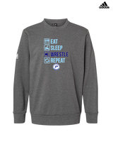 Pueblo HS Wrestling Eat Sleep Wrestle - Mens Adidas Crewneck