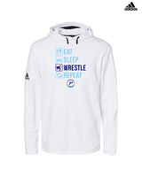 Pueblo HS Wrestling Eat Sleep Wrestle - Mens Adidas Hoodie