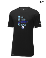 Pueblo HS Wrestling Eat Sleep Wrestle - Mens Nike Cotton Poly Tee