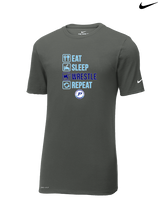 Pueblo HS Wrestling Eat Sleep Wrestle - Mens Nike Cotton Poly Tee