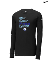 Pueblo HS Wrestling Eat Sleep Wrestle - Mens Nike Longsleeve