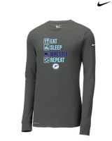 Pueblo HS Wrestling Eat Sleep Wrestle - Mens Nike Longsleeve