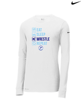 Pueblo HS Wrestling Eat Sleep Wrestle - Mens Nike Longsleeve