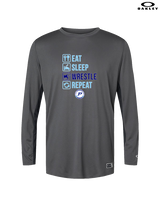 Pueblo HS Wrestling Eat Sleep Wrestle - Mens Oakley Longsleeve