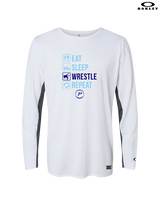 Pueblo HS Wrestling Eat Sleep Wrestle - Mens Oakley Longsleeve