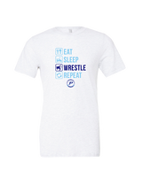 Pueblo HS Wrestling Eat Sleep Wrestle - Tri-Blend Shirt