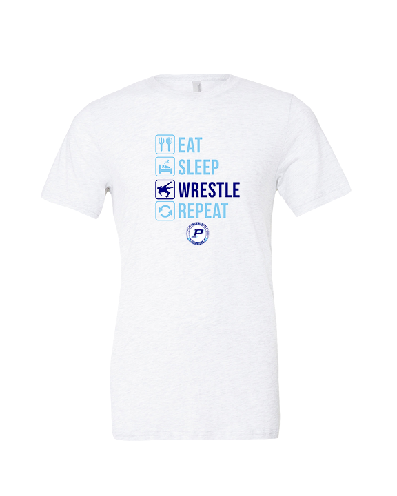 Pueblo HS Wrestling Eat Sleep Wrestle - Tri-Blend Shirt