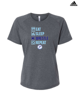 Pueblo HS Wrestling Eat Sleep Wrestle - Womens Adidas Performance Shirt