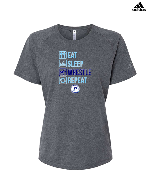 Pueblo HS Wrestling Eat Sleep Wrestle - Womens Adidas Performance Shirt