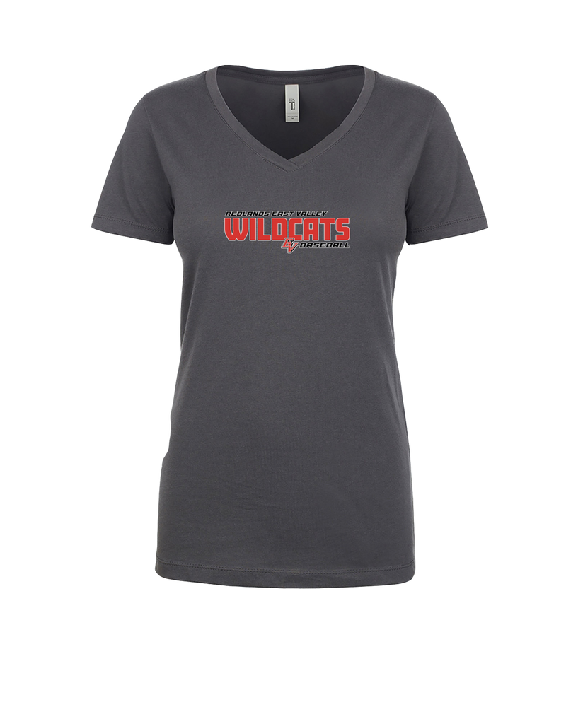 Redlands East Valley HS Baseball Bold - Womens V-Neck