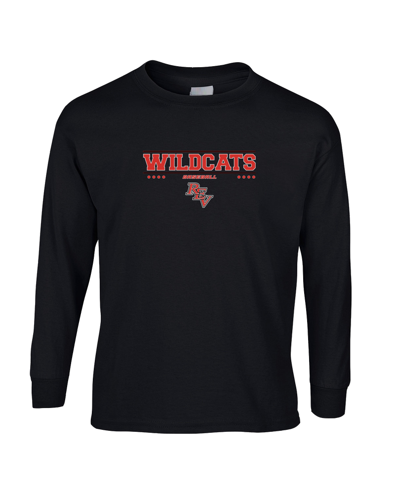 Redlands East Valley HS Baseball Border - Mens Cotton Long Sleeve