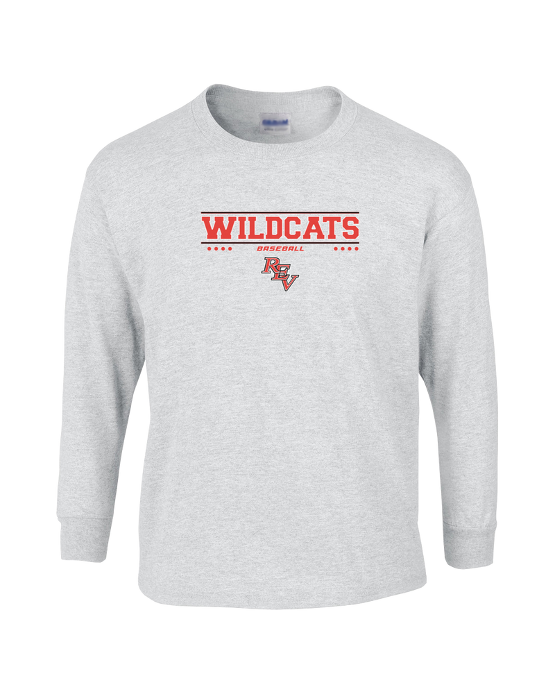 Redlands East Valley HS Baseball Border - Mens Cotton Long Sleeve
