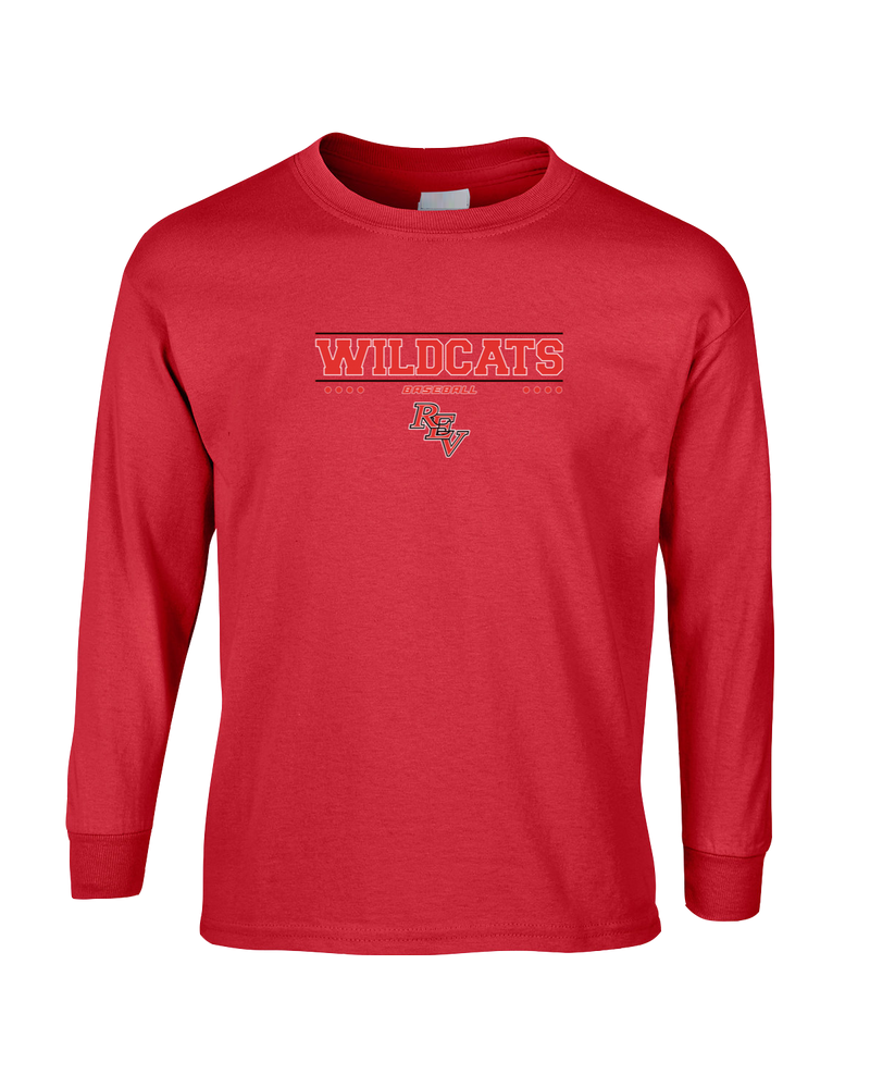 Redlands East Valley HS Baseball Border - Mens Cotton Long Sleeve