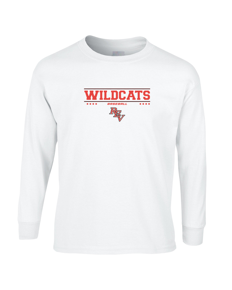 Redlands East Valley HS Baseball Border - Mens Cotton Long Sleeve