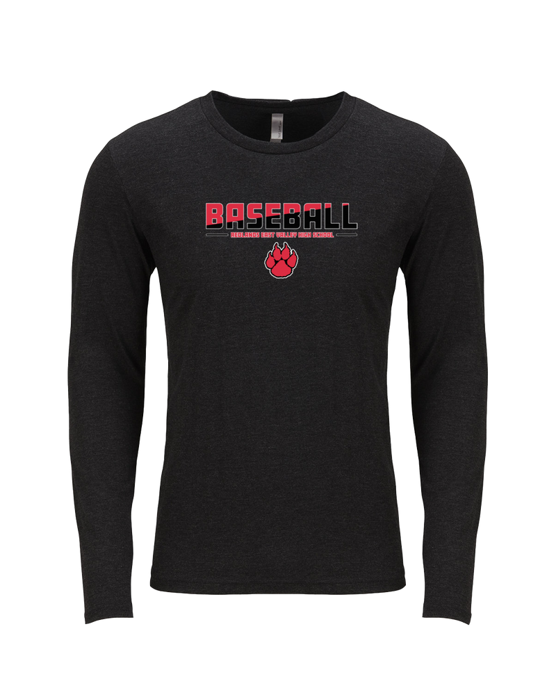 Redlands East Valley HS Baseball Cut - Tri Blend Long Sleeve