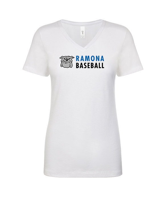 Ramona HS Baseball Basic - Womens V-Neck