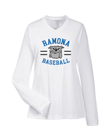 Ramona HS Baseball Curve - Womens Performance Longsleeve