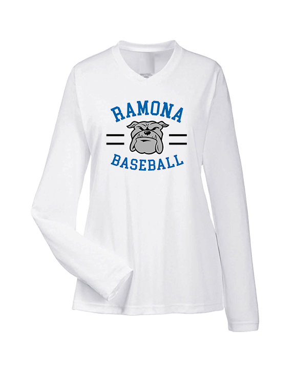 Ramona HS Baseball Curve - Womens Performance Longsleeve